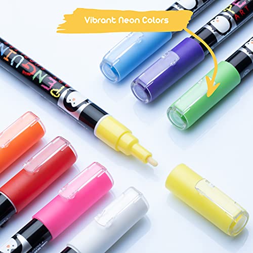 PENGUIN ART SUPPLIES Liquid Chalk Markers Set of 8 6 mm Fine Tip Chalk Pen