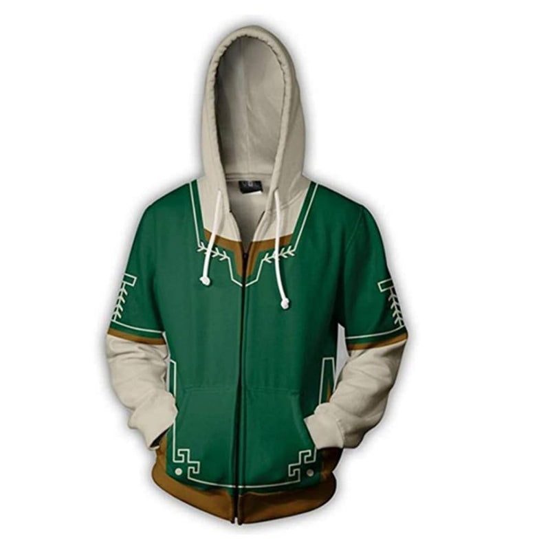 Yirugu Link Cosplay Hoodie Game Tears Kingdom Costume Mens Sweatshirt Style G