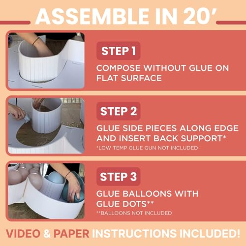 Super Easy Assembly 3ft Large Fillable Cardboard Number 5 Balloon Party Decor