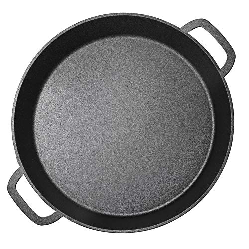 Bruntmor 16 Pre Seasoned Cast Iron Skillet Dual Handle 2 Deep Frying Pan