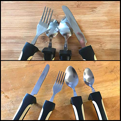 UrbanRed Weighted Utensils for Tremors Yellow