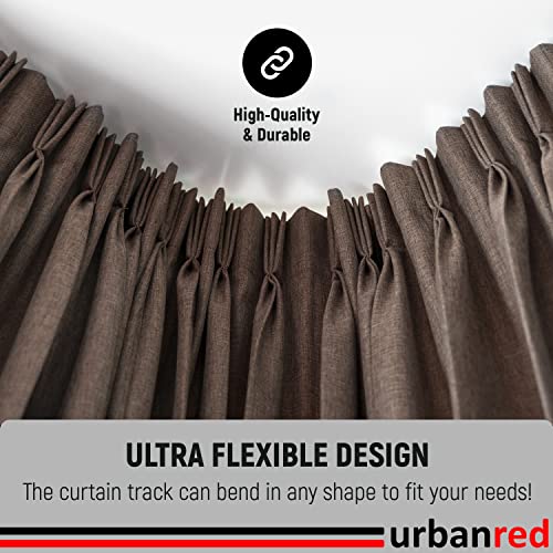 UrbanRed Bendable Ceiling Curtain Track 5 Meters (16.4FT) Black