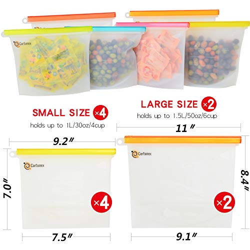 100% Silicone Food Grade Silicone Bags Reusable