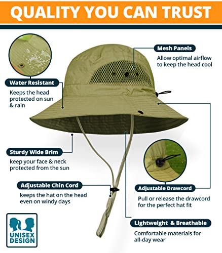 Geartop Fishing Hats For Men And Women Sun Protection Camping Hat Army Green