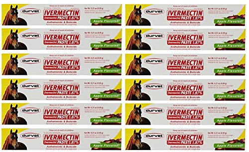 Durvet Ivermectin Paste Equine Dewormer 12 Pack