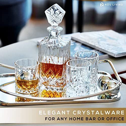 Nou Living 11 Pc Crystal Whisky Set With Glasses Elegant Whisky Set for Men