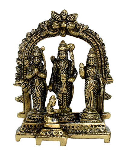 Esplanade 5.5 Inch Brass Ram Darbar Murti Idol Statue Sculpture