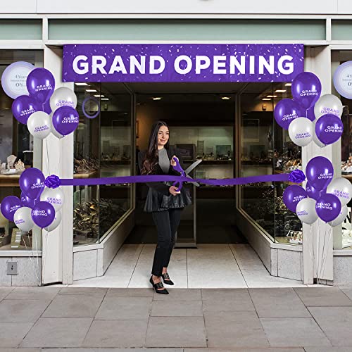 Deluxe Purple Grand Opening Ribbon Cutting Ceremony Kit 25 Giant Sciss