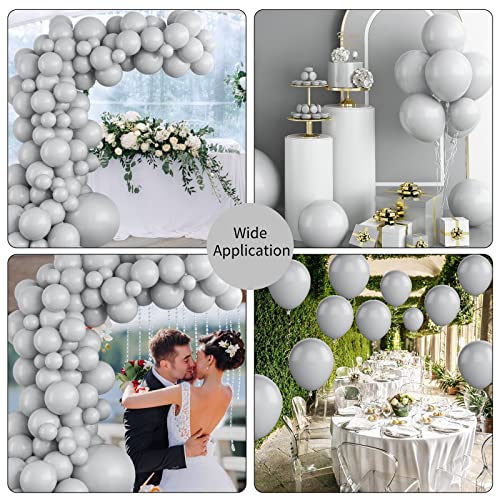 GREMAG Balloon Arch Kit 86 Gray Latex Balloons Various Sizes for Parties