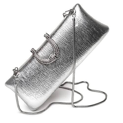 Before & Ever Clutch Purses for Women Silver Purse Clutch Purses for Women