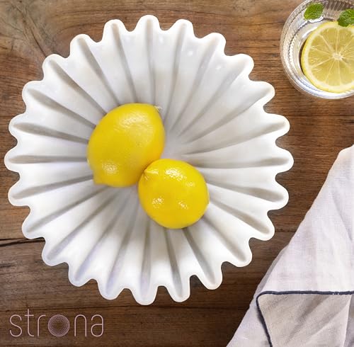 Strona 10 Marble Ruffle Bowl White Fluted Bowl Decorative Coffee Table Decor