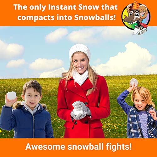 BULK FAKE SNOW powder for Outdoor or Indoor use! Make 15 Gallons of Instant Snow for Christmas Decoration, Snowball Fight & Photography. Artificial Snow Mix for Kids Frozen Theme Party & Winter Craft!
