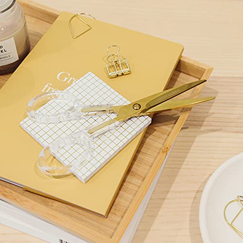 Gold Scissors for Desk - Aesthetic Desk Decor - Office Scissors - Clear Cute Scissors Supplies - Desk Scissors for Office  Pretty & Fancy