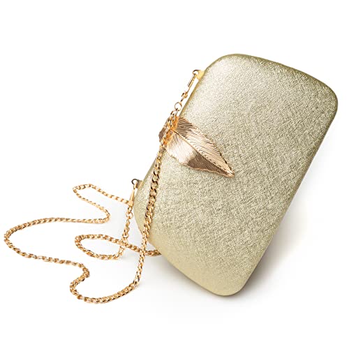 Before & Ever Clutch Purses for Women Gold Evening Bag Formal
