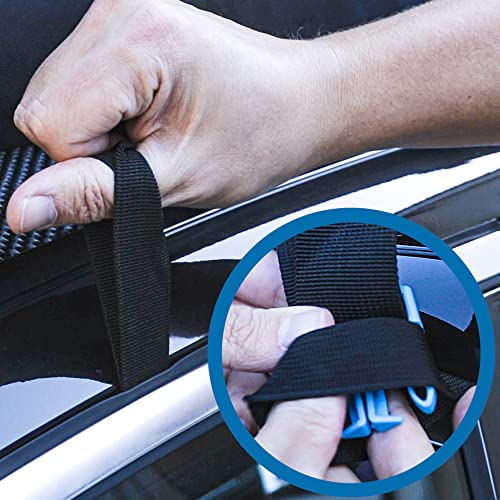 WildXplorer Rooftop Cargo Tie Down Hook Straps for Securing Any Car Roof Bag