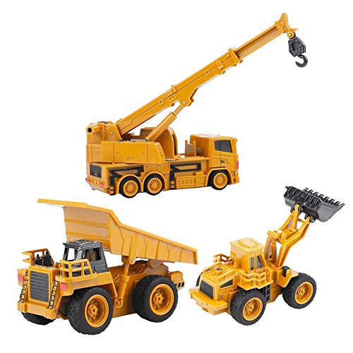 Top Race 4 Channel Mini Remote Control Drill Excavator 1:64 Scale, Mini Construction Toys Series (TR-014)