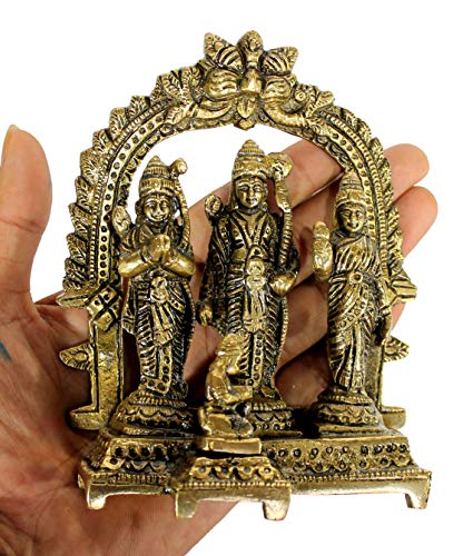 Esplanade 5.5 Inch Brass Ram Darbar Murti Idol Statue Sculpture