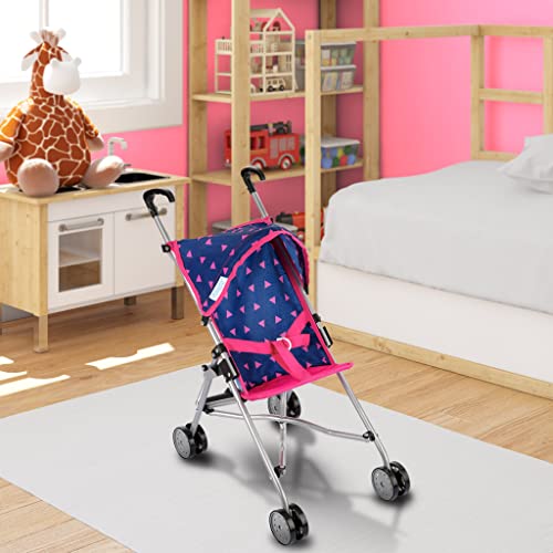 Kinderplay Doll Stroller Navy Blue 54cm Handle Height Model Kp0290t 41 X 20 X 155cm