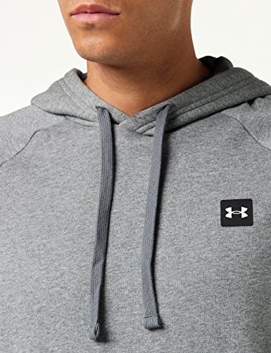 Under Armour Mens Rival Fleece Hoodie Pitch Gray Light 012 Onyx White Large