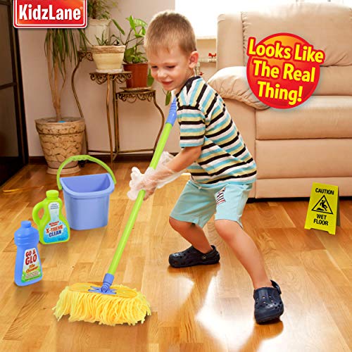 Kidzlane Kids Cleaning Set for Toddlers Kids Play Broom Toys Set Multicolor