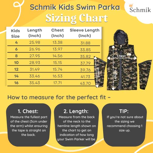 Schmik Unisex Swim Parka Free Swim Bag Water Parka Kids Range