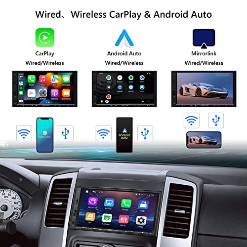 Eonon Wireless Carplay & Android Auto Car Stereo Receiver 7 Inch