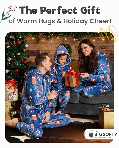 Family Christmas Onesies Adult & Kids - Christmas Onesies Women Pajamas - Christmas Kid & Adult Onesie Pajamas for Women/Men/Kids, Fleece Onesies for Women, Teens/Adult PJs - Blue Reindeer (Adult XL)