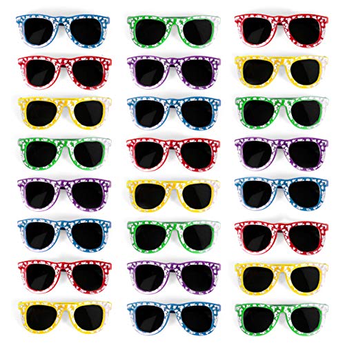 Neliblu Bulk Kids Hibiscus Sunglasses Party Favors - Sun Glasses for Beach. Carnival Prizes, Party Favors, Party Toys - Favorite Luau Party and Pool Party Favors- Bulk Sunglasses Party Set of 25
