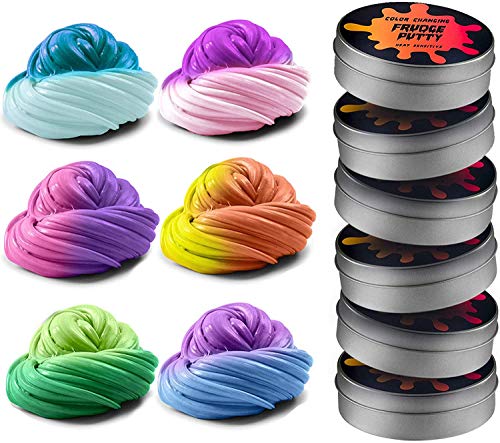 Squeeze Craft Color Changing Heat Sensitive Frudge Putty 6 Pack 2 Oz Each