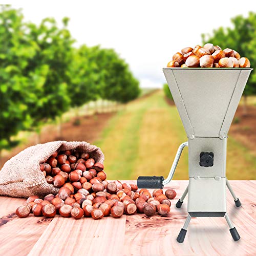Hand Crank Nutcracker Tool for Hazelnuts, Soft Shell Pecans, Pistachios and Filbert Nuts, Brazil Nuts