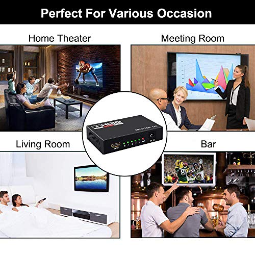 Hdmi Splitter 1 in 4 Out 4k Hdmi Splitter 1x4 Ports V1.4 Powered 3d Support
