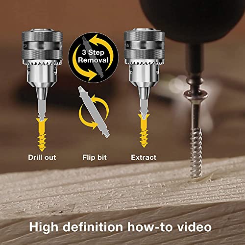 Damaged Screw Extractor Remover for Stripped Head 6 Piece Drill Bit Tools