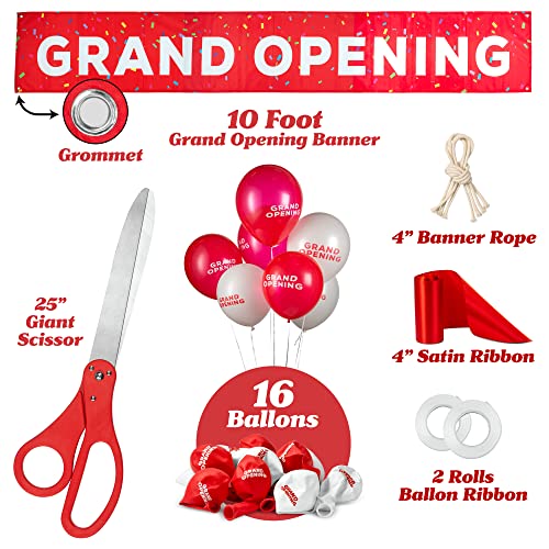 Upper Midland Products Opening Ribbon Cutting Ceremony Kit 25 Inch White Red