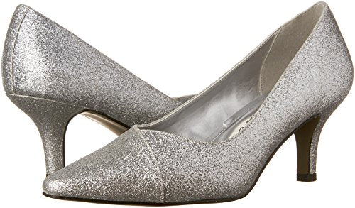 Easy Street Women's Chiffon Pump Silver Glitter 7 M Us Pair of Shoes
