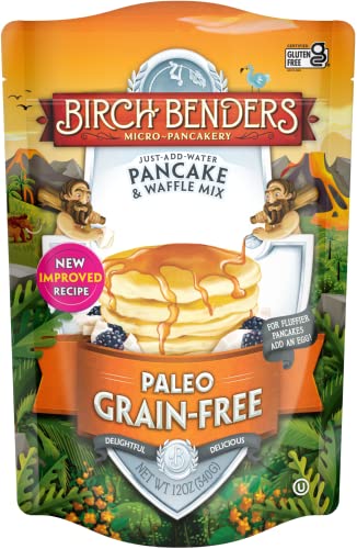Paleo Pancake & Waffle Mix by Birch Benders Kosher Gluten Free 12 Oz Bag