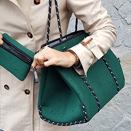 Neoprene Tote Bags for Women Large Bag Forest Green