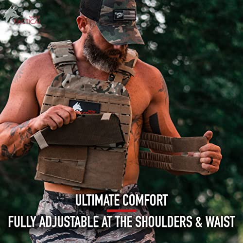 Wolf Tactical Adjustable Weighted Vest Wods Strength And Endurance Training