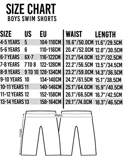Jurassic World Swim Shorts T Rex Dinosaur Boys Elastic Waistband Swimming Trunks 8-9 Years