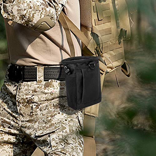 Tactical Molle Drawstring Magazine Dump Pouch Adjustable Utility Belt