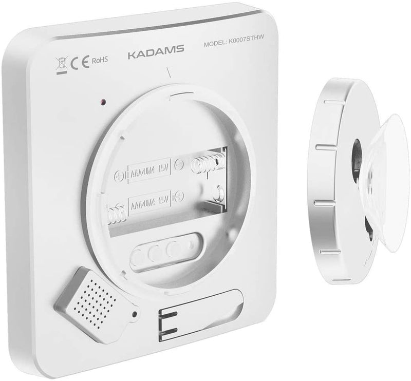 Digital Bathroom Shower Kitchen Clock Timer with Alarm Waterproof White