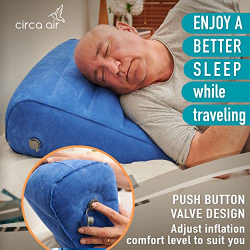 Circa Air Inflatable Wedge Pillow Travel Lightweight Portable Sleeping Acid