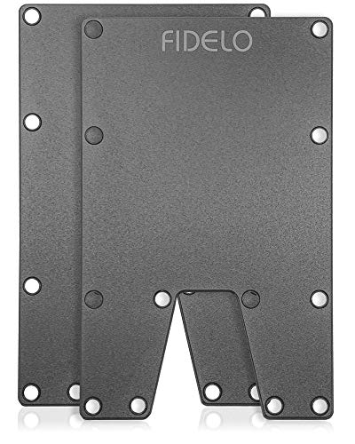 Fidelo Minimalist Wallet Faceplates Made of 7075 Not Included Gunmetal Grey