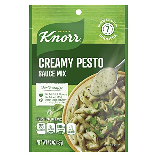 Knorr Sauce Mix Pasta Sauce For Simple Meals and Sides Creamy Pesto No Artificial Flavors, No Added Msg 1.2 oz