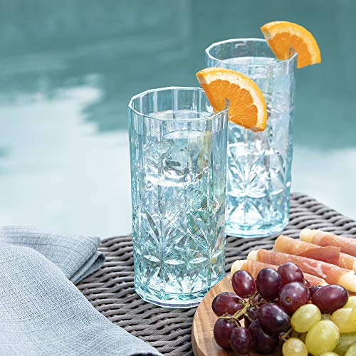 BELLAFORTE Shatterproof Tritan Set of 4 Drinking  Glassware & Drinkware