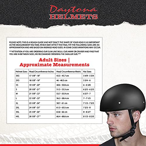 Daytona Helmets Half Skull Cap Motorcycle Helmet DOT Approved