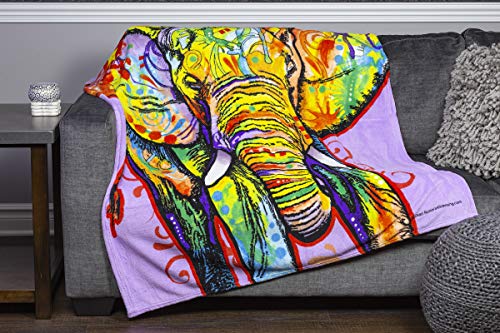 Dawhud Elephant Fleece Blanket 50x60 Inch Dean Russo Elephant
