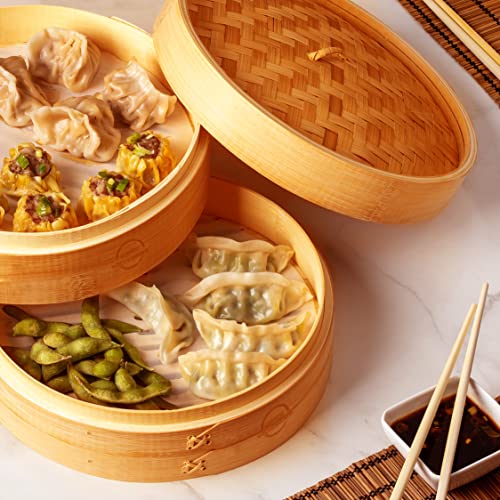 6 Inch Handmade Bamboo Steamer & Meat by Mister Kitchenware