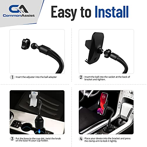 Phone Holder for Car Cup Holder Adjustable Mount