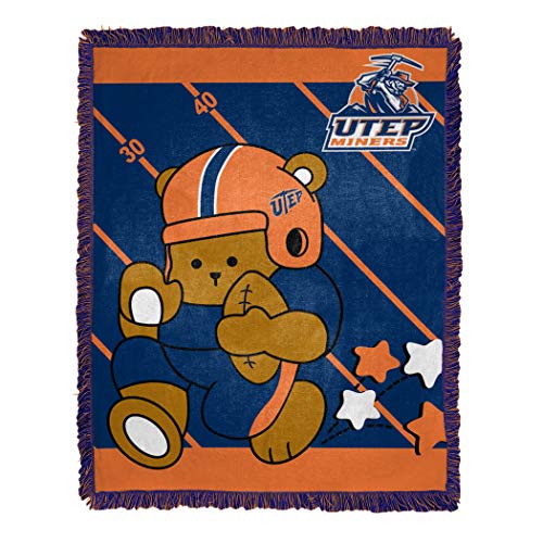 Texas El Paso Miners "Fullback" Jacquard Baby Throw Blanket 36" X 46"  Multi Color