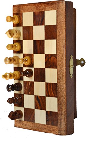 Chess Bazar - Magnetic Travel Pocket Chess Set - Staunton 7 X 7"
